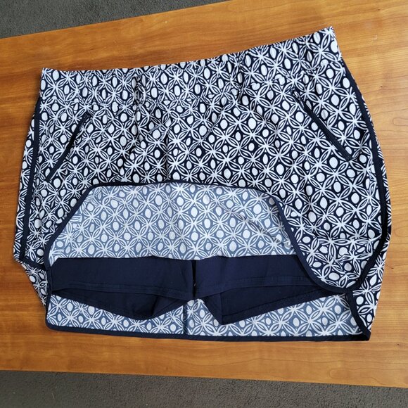 NWT T by Talbots Navy Geometric Print Stretch Skort - 3X - Picture 7 of 16
